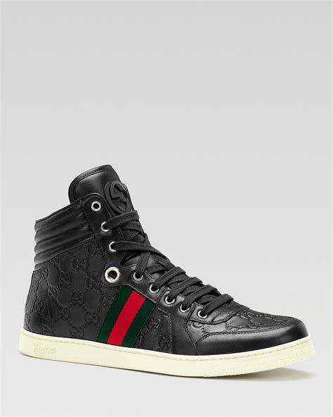 gucci high top sneaker strap|Gucci sneakers size 8 price.